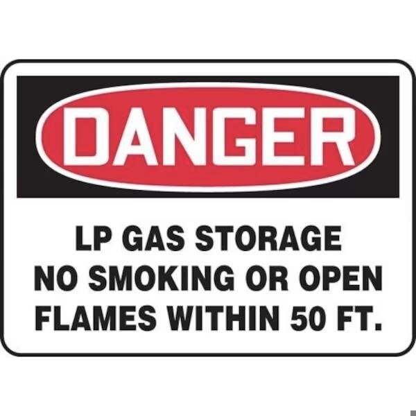 Accuform OSHA DANGER SAFETY SIGN LP GAS MCHL251XT MCHL251XT - main
